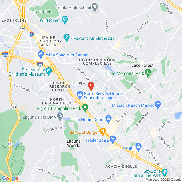 Pelican Plumbing location map: 22600 C Lambert St. Suite 904, Lake Forest, CA